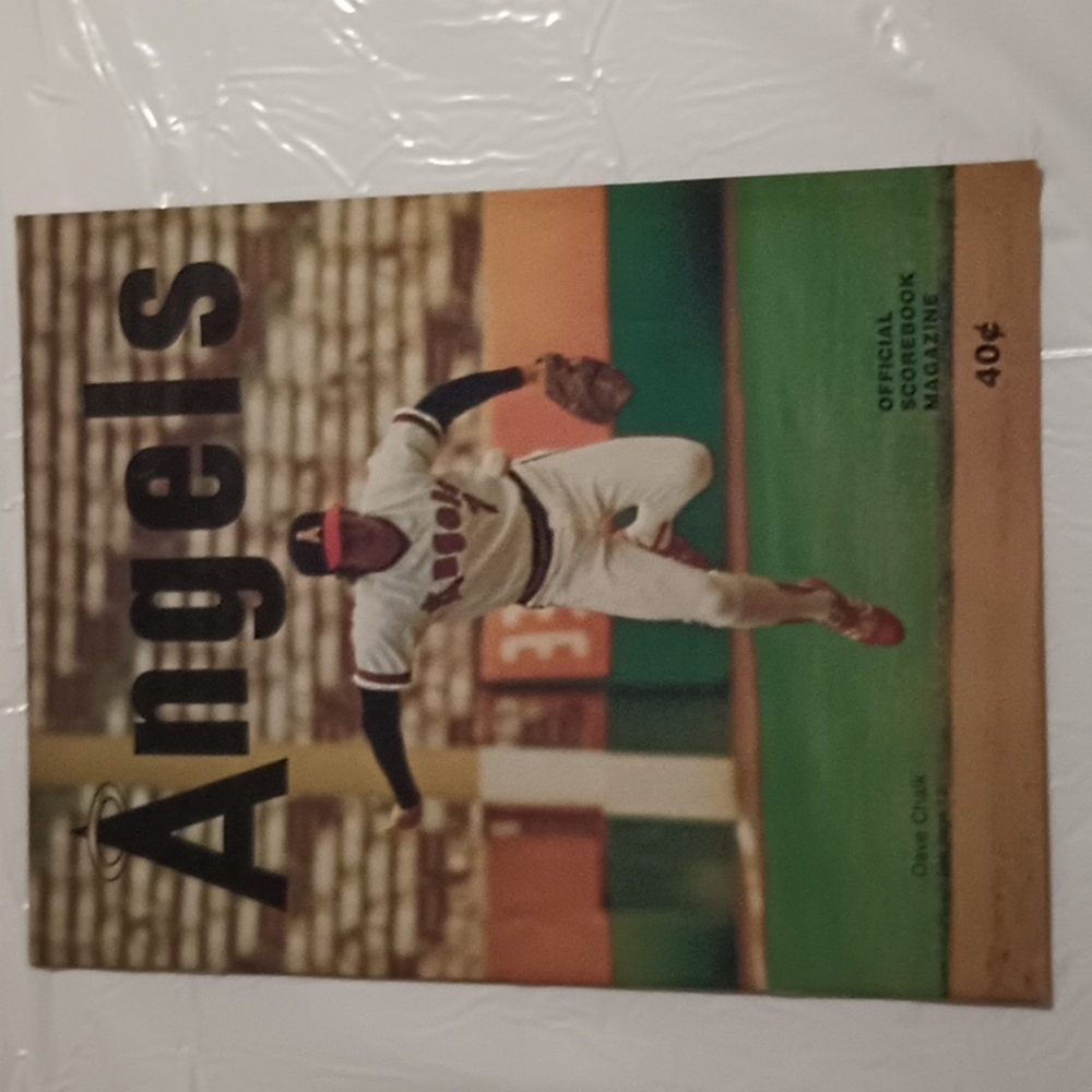 Vintage 1975 Angels Official Scorebook Magazine